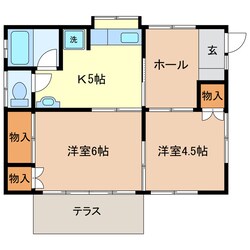 根岸方貸家Ｃ（福居町）の物件間取画像